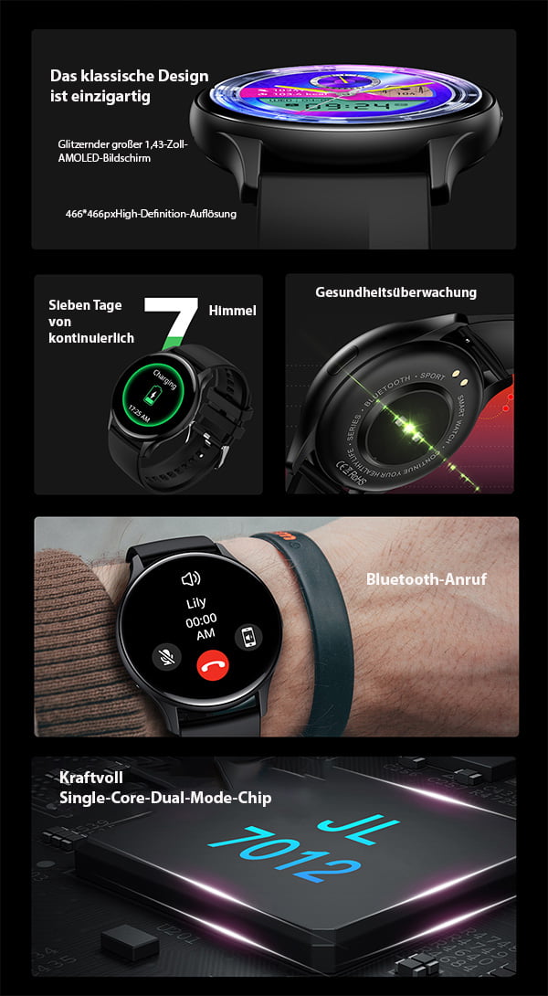 AMOLED Screen Smart Watch 