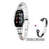 silbernes und schwarzes Armband