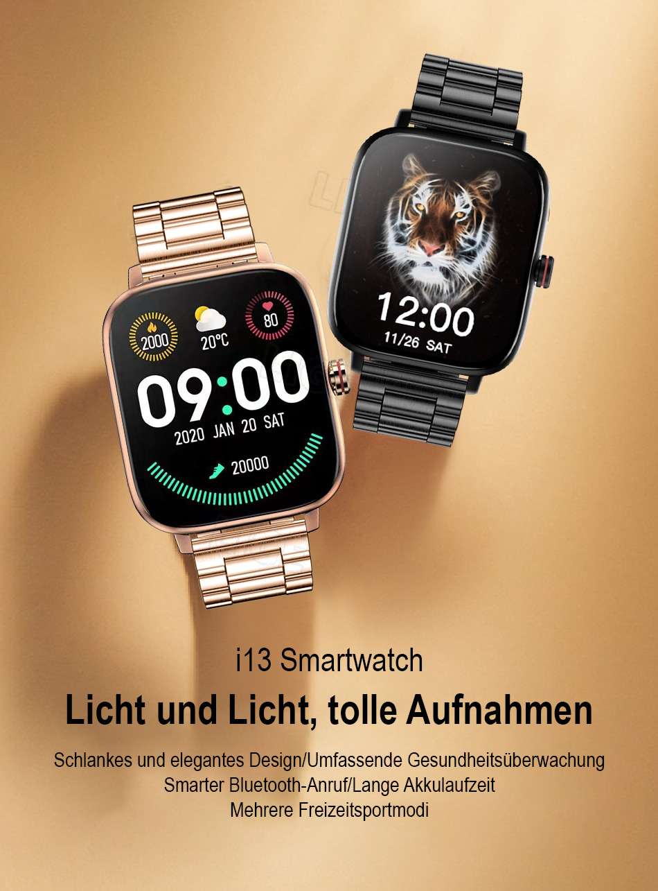 Herren-Full-Touch-Smartwatch