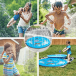Sommerlicher Strand aufblasbarer Wasserspray