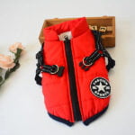 Waterproof Dog Winter Jacket With Harness